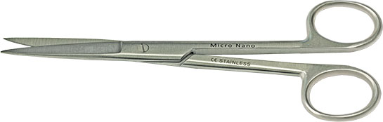 EM-Tec S15 Mikroskopie-Laborschere, scharfe Spitzen, gerade, 150 mm, Edelstahl AISI 410
